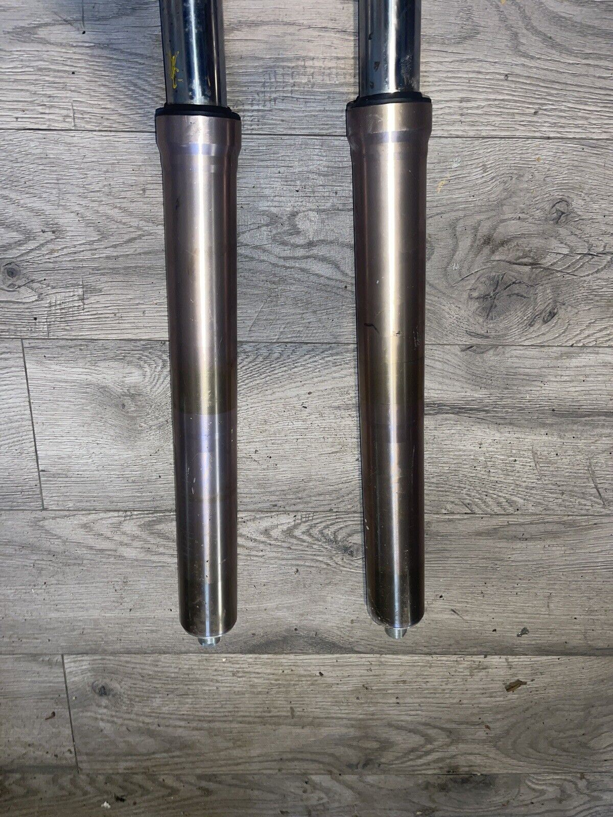 93-95  Kawasaki Ninja ZX7 ZX750L FRONT FORKS SHOCK SUSPENSION SET PAIR BENT!!!