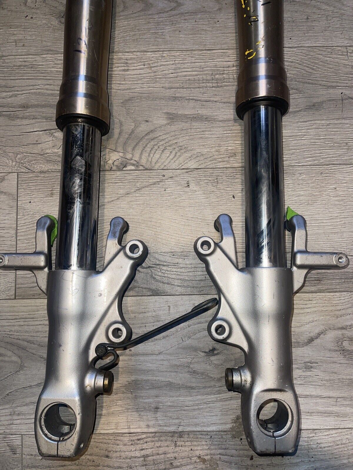 93-95  Kawasaki Ninja ZX7 ZX750L FRONT FORKS SHOCK SUSPENSION SET PAIR FOR PARTS