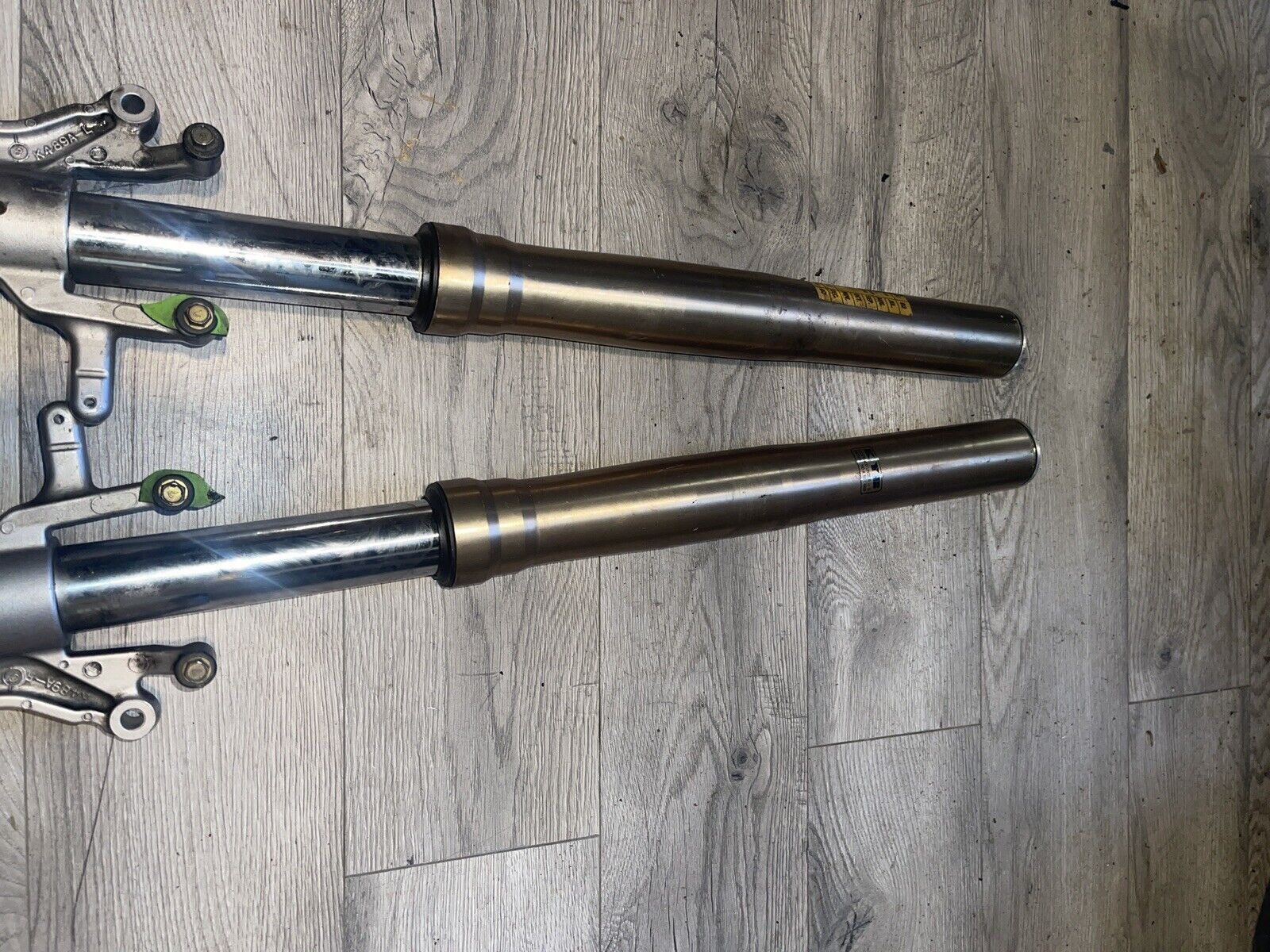 93-95  Kawasaki Ninja ZX7 ZX750L FRONT FORKS SHOCK SUSPENSION SET PAIR FOR PARTS