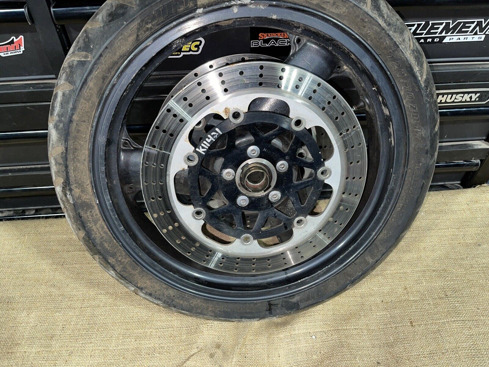 1994 Kawasaki Ninja Zx7r Front Wheel Rim W Tire Zx7 Zx-7r Oem Stock 93-95 94