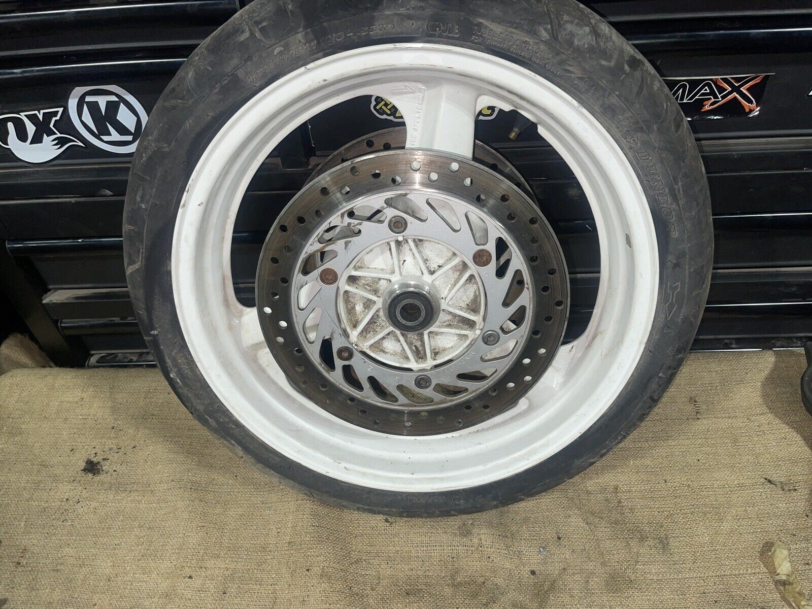 1990 1991 Honda Cbr1000f White Front Wheel Rim