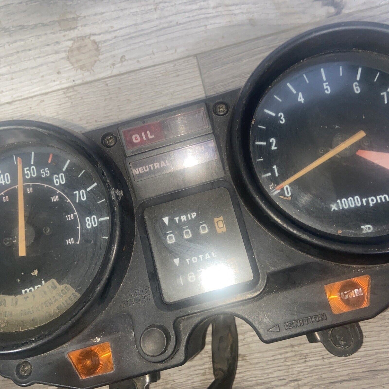 82 HONDA  CB 650 SPEEDO AND TACHO CLUSTER