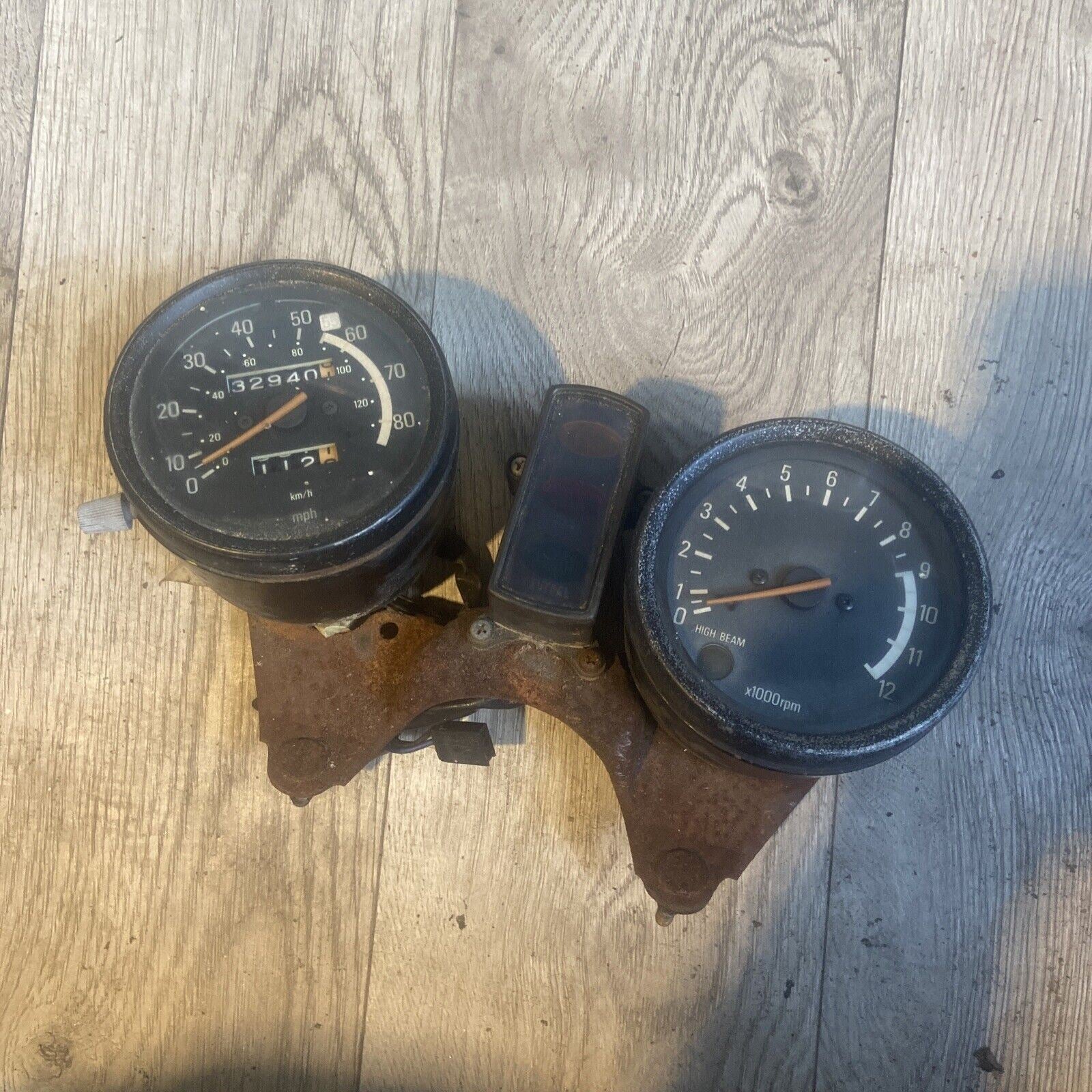 1980 Yamaha XS400 Special Speedometer Tach Gauges Dash Cluster Lights