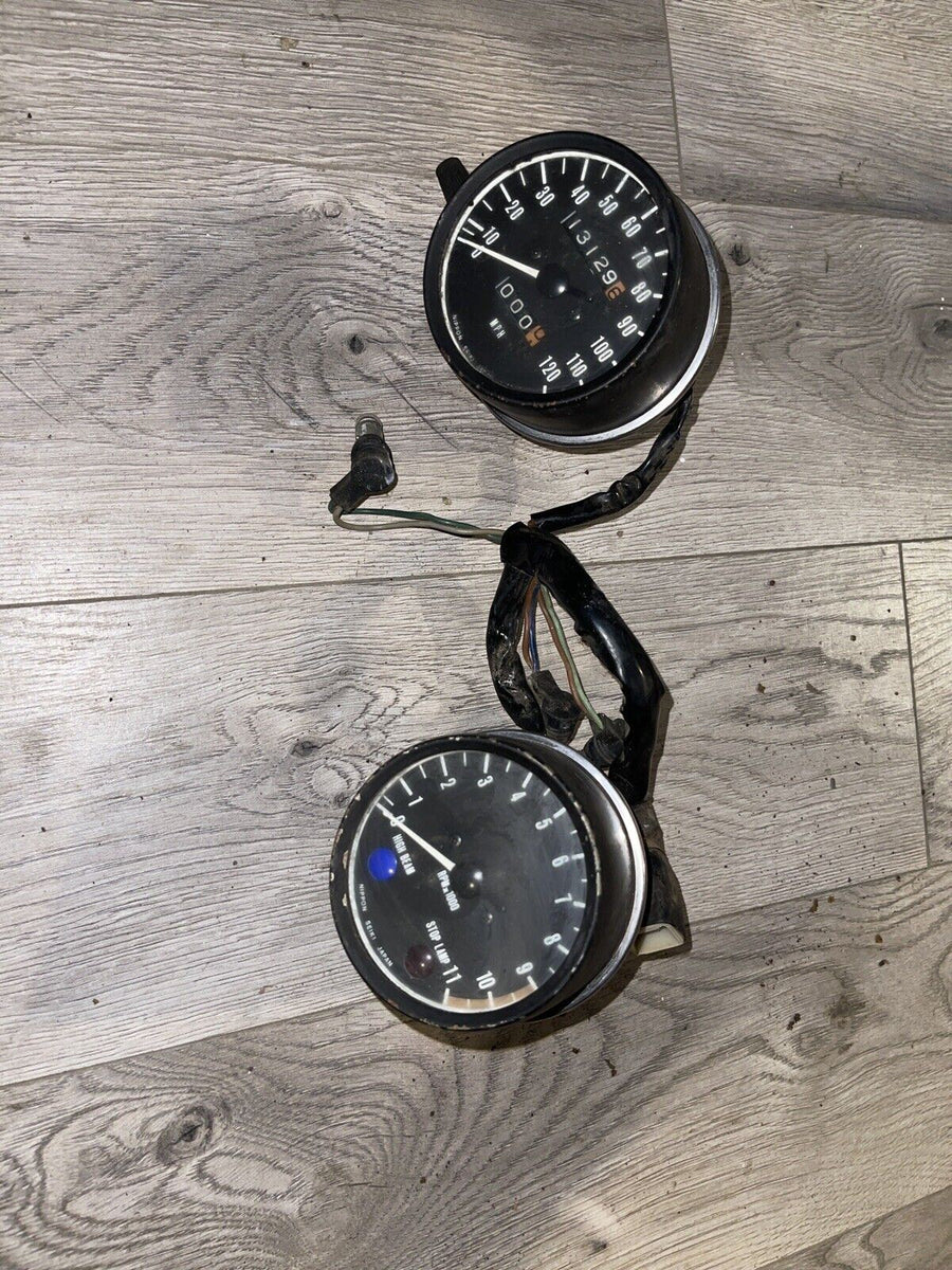 1974-75 Kawasaki KZ400 Twin Gauges Cluster Speedometer Tachometer