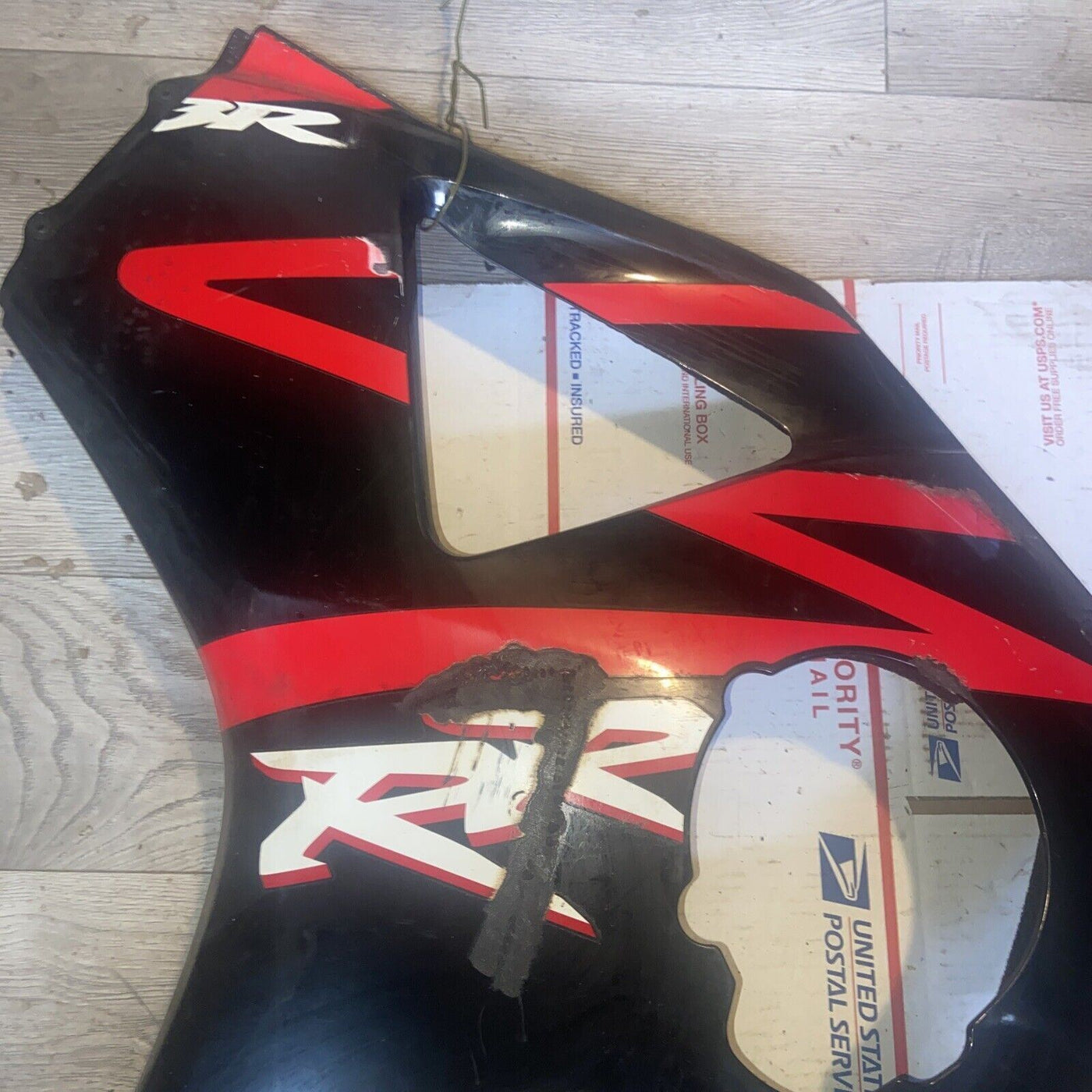 02 03 HONDA CBR 954 RR LEFT LOWER MID FAIRING OEM