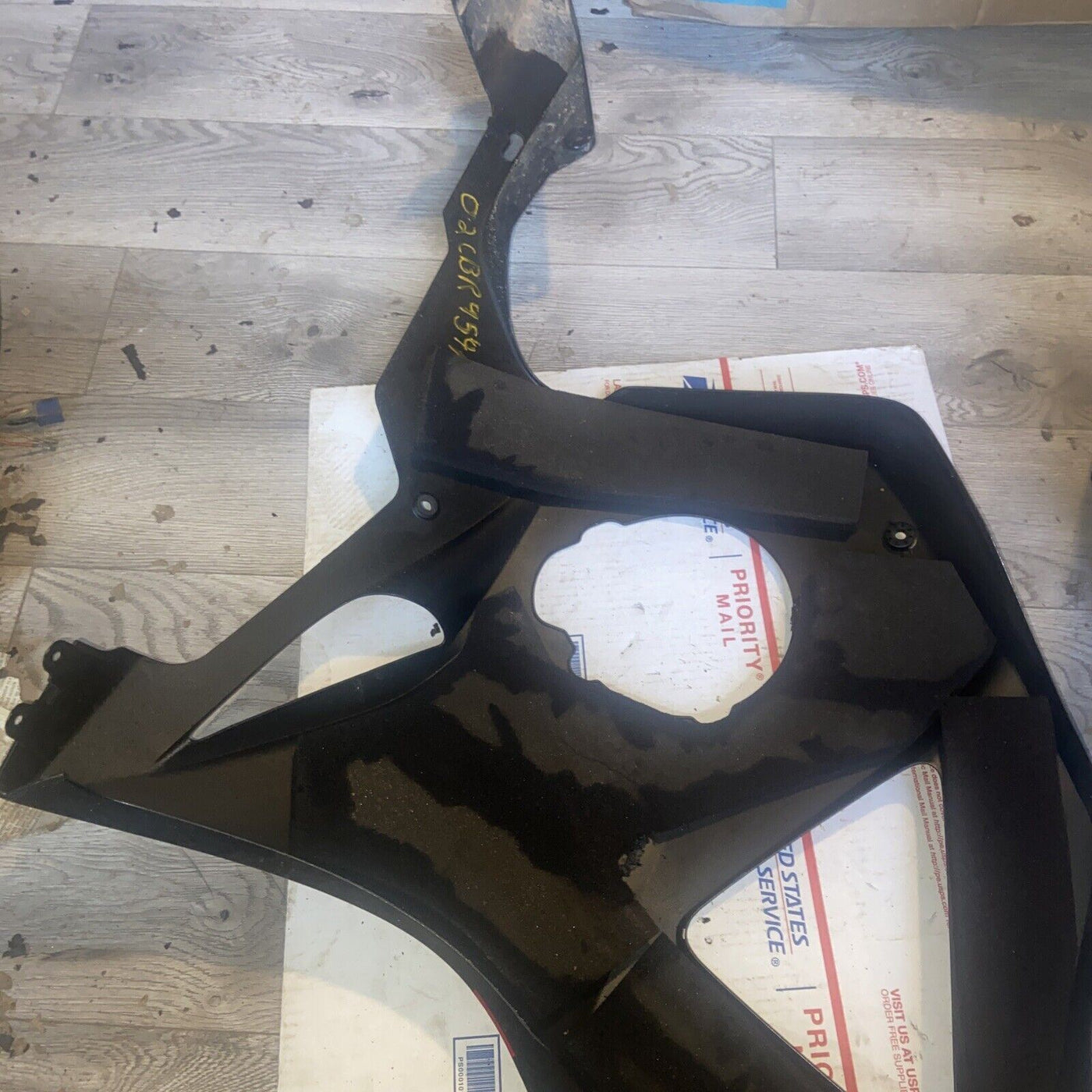 02 03 HONDA CBR 954 RR LEFT LOWER MID FAIRING OEM