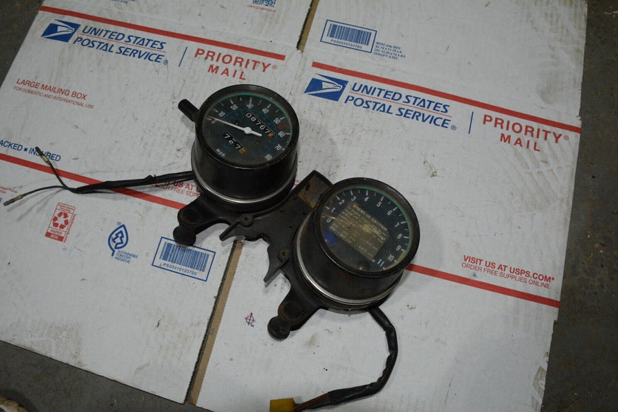 1980 Kawasaki KZ250 Speedometer And tachometer tach gauge and bracket mount