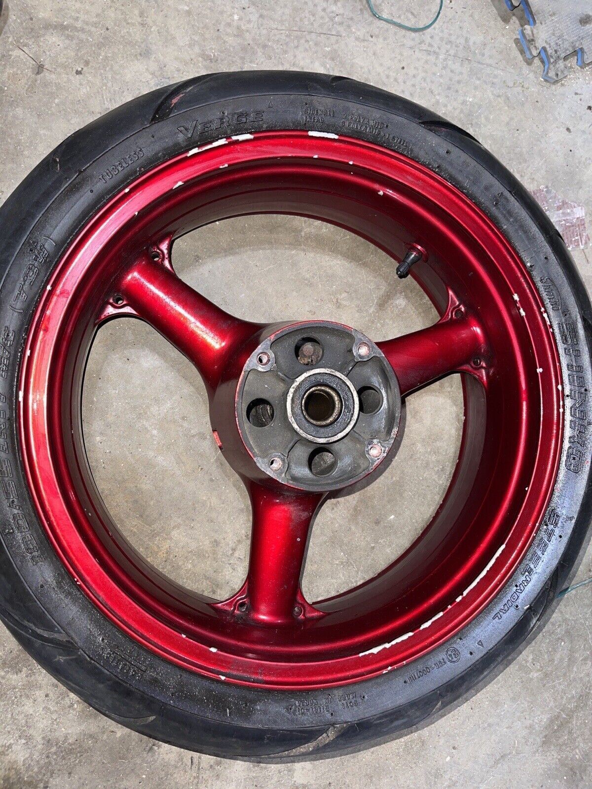 98 99 00 01 02 KAWASAKI NINJA ZX6R REAR BACK RIM WHEEL 05-08 ZZR 600 ZZR600