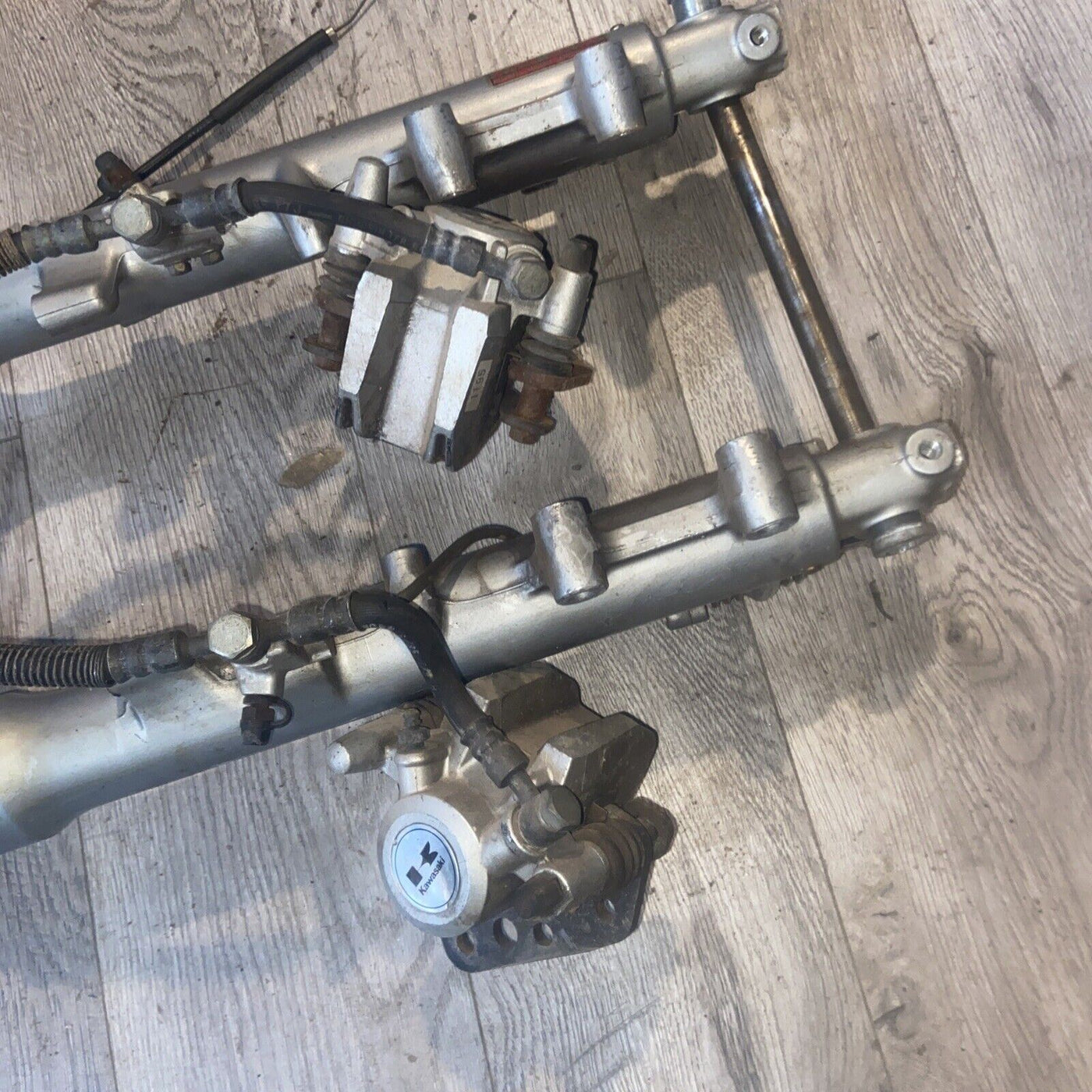 86 Kawasaki ZX1000A Ninja Front Forks With Brakes Calipers And Ignition Switch