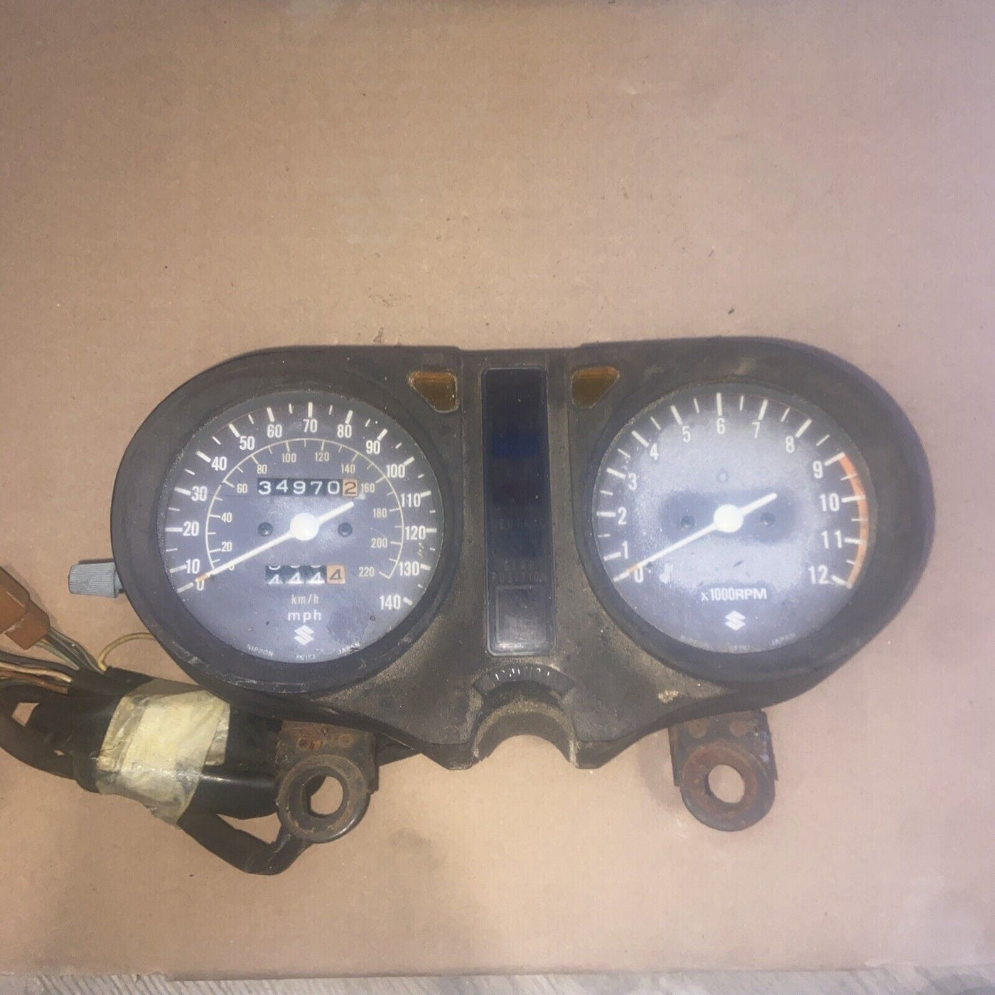 1978 Suzuki GS 750 Speedometer Tachometer Dash