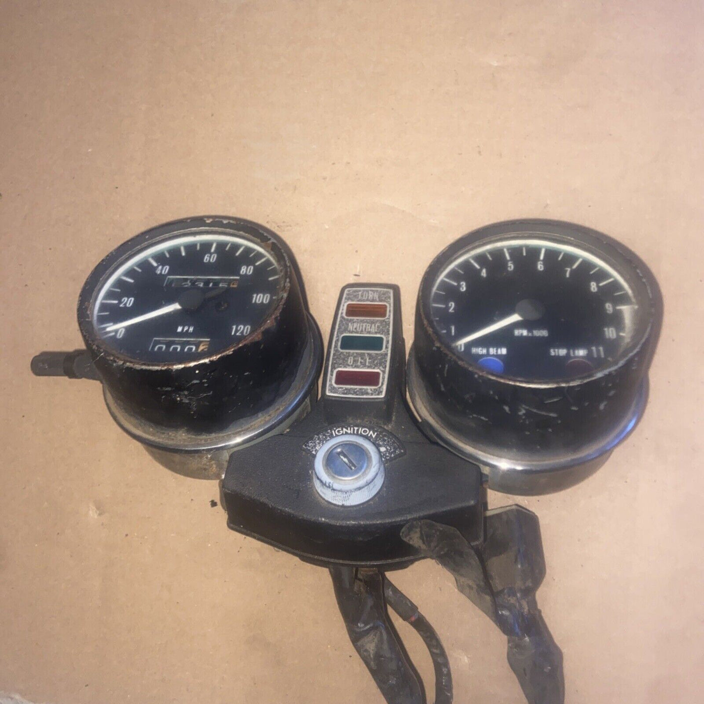 1977 Kawasaki KZ400D KZ 400 Gauge Cluster Speedometer Tachometer Dash