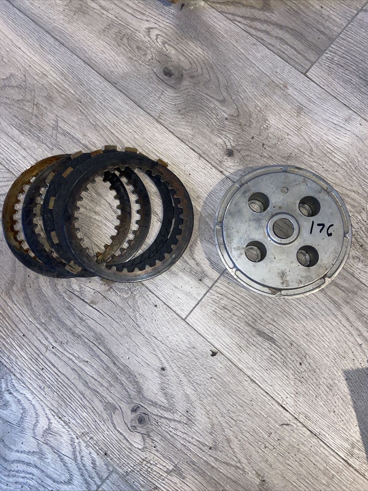 Used 86-89 Honda TRX250R Clutch Pressure Plate,  Discs